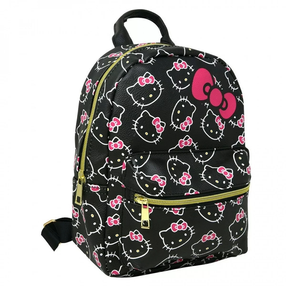 Hello Kitty Black Backpack with Pink Accents